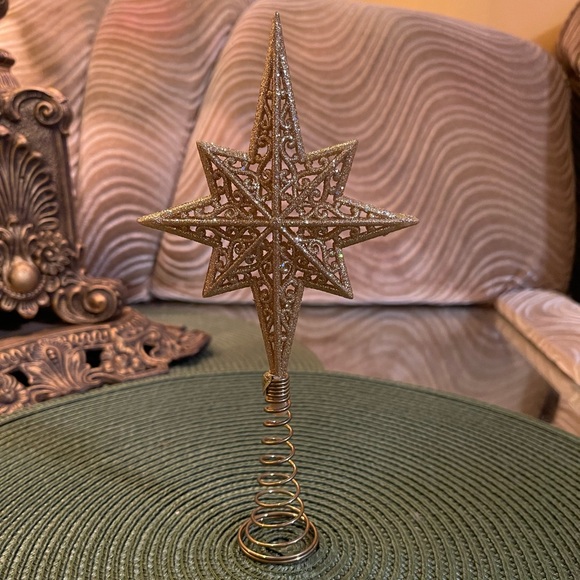 Vintage Holiday Vintage Miniature Tree Topper Miniature Gold Star